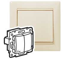 Legrand Valena Крем Переключатель 2-клавишный IP44