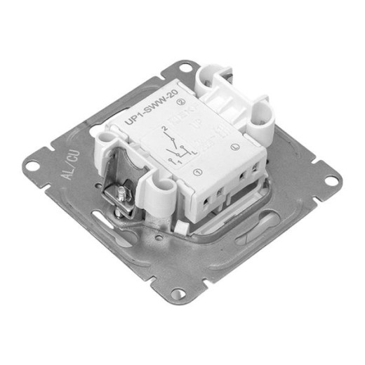 EKF Эпика Механизм выключателя, двухклавишный, белый