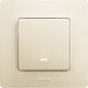 Legrand Etika Слоновая кость Выключатель 1-клавишный с подсветкой, 10А, Винтовые клеммы