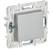 IEK SKANDY Серебряный Выключатель 1-клавишный кнопочный 10А SK-V14S