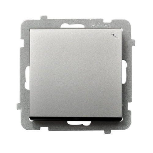 Ospel Sonata Серебро матовое Переключатель (сх.6) 1-клавишный, без рамки