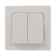 EKF PROxima Стокгольм Белый Выключатель 2-кл, 10А