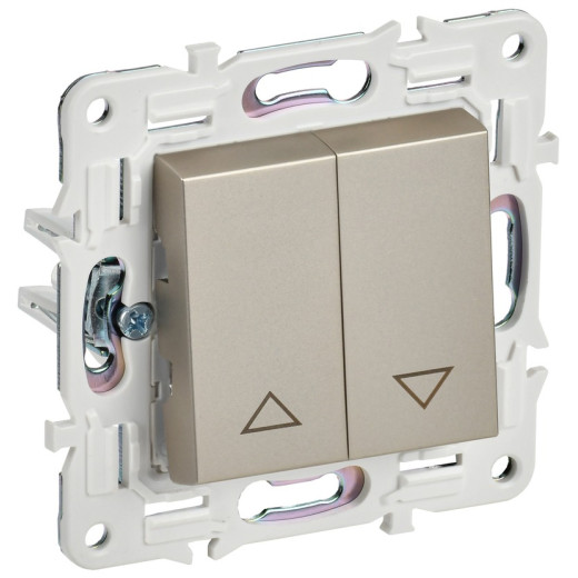 IEK SKANDY Шампань Выключатель жалюзи 10А SK-V12Sh