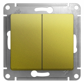 Systeme Electric Glossa Фисташковый Выключатель 2-клавишный, сх.5, 10AX