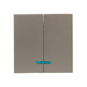 EKF PROxima Валенсия лицевая панель выключателя 2-кл. с индикатором 10А кашемир