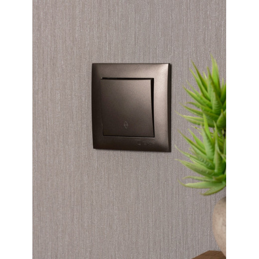 EKF PROxima Валенсия лицевая панель выключателя проходного 1-кл. 10А графит