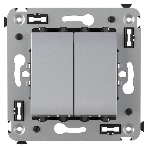 DKC Avanti Выключатель двухклавишный в стену, 