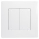 Legrand Etika Белый Выключатель 2-х клавишный, 10А