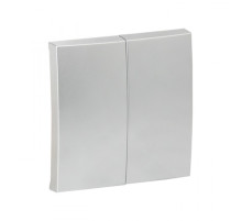 EKF PROxima Валенсия лицевая панель выключателя 2-кл. проходного 10А сталь