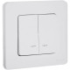 Legrand/Daccord INSPIRIA Белый Выключатель двухклавишный с подсветкой/индикацией 10 AX - 250 В