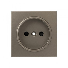 EKF PROxima Валенсия лицевая панель розетки 1-местной б/з 10 А кашемир с защ. штор.