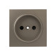 EKF PROxima Валенсия лицевая панель розетки 1-местной б/з 10 А кашемир с защ. штор.
