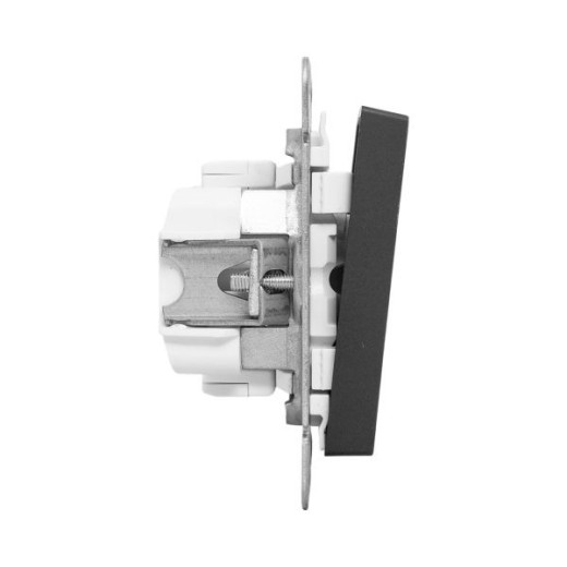 EKF Эпика Механизм выключателя, одноклавишный, перекрёстный, чёрный