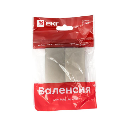 EKF PROxima Валенсия лицевая панель выключателя 2-кл. 10А кашемир