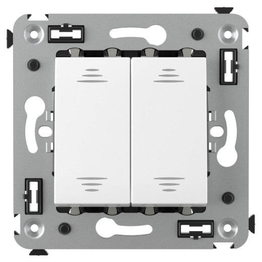 DKC Avanti Выключатель двухклавишный в стену, 