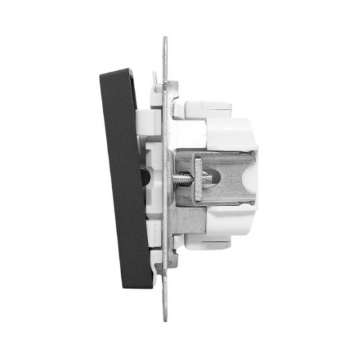 EKF Эпика Механизм выключателя, двухклавишный, чёрный