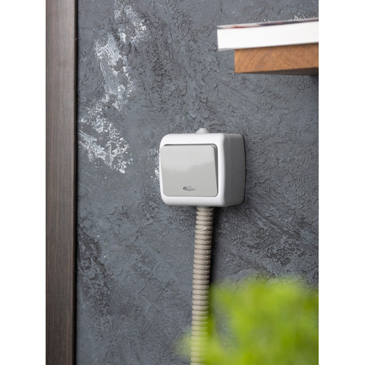 EKF PROxima Мурманск Выключатель 1 -клавишный с индикатором 10А IP54 серый