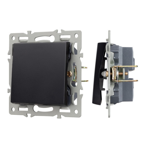 Arlight Механизм выключателя одноклавишный непроходной SWT-MK01-PL-BK (250V, 16A) (-)