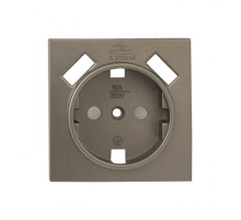 EKF PROxima Валенсия лицевая панель розетки 1-местной с/з 16А кашемир с защ. штор. с 2 USB 2,1А