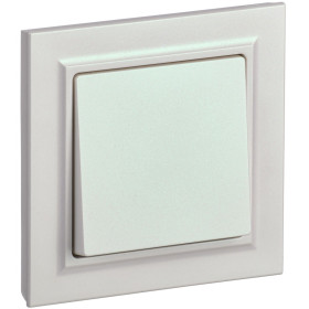 IEK BRITE Жемчуг Выключ. 1-кл. 10А в сборе ВСР10-1-0-БрЖ