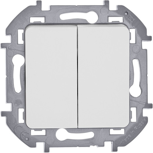 Legrand/Daccord INSPIRIA Белый Выключатель двухклавишный 10 AX - 250 В