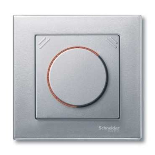 Schneider Electric Merten SM Алюминий Накладка светорегулятора поворотно-нажимного многофункц. с подсветкой , мех 577099