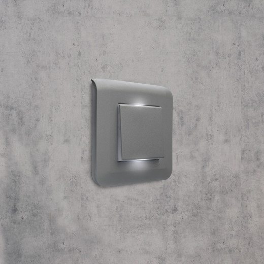 Legrand Mosaiс Переключатель на 2 направления - Программа Mosaic - 2 модуля - 10 AX - алюминий