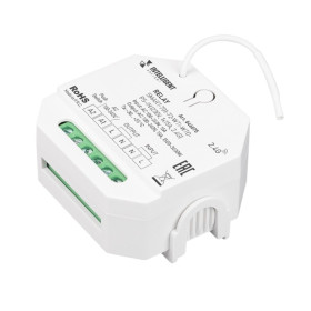 Arlight INTELLIGENT Релейный модуль SMART-701-72-WTI-WTO-PS-IN (230V, 1x15A, 2.4G) (IARL, IP20 Пластик, 5 лет)