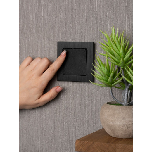 EKF PROxima Стокгольм Черный Выключатель 1-кл, 10А