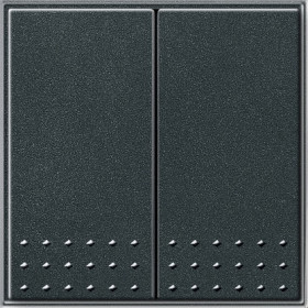 Gira TX-44 Антрацит Переключатель 2 клав. с самовозвратом в сборе