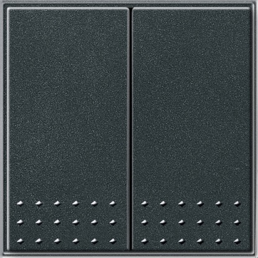 Gira TX-44 Антрацит Переключатель 2 клав. с самовозвратом в сборе