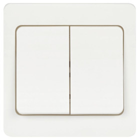 Intro 7-104-01 Выключатель Style двойной, 10А-250В, IP20, СУ, белый