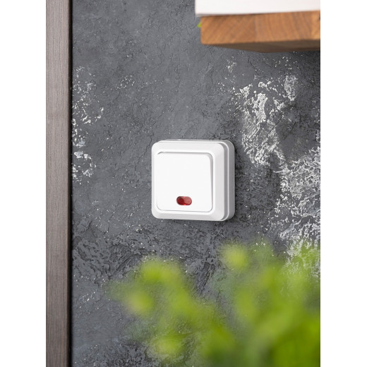 EKF PROxima Рим Выключатель 1-клавишный с индикатором 10А белый