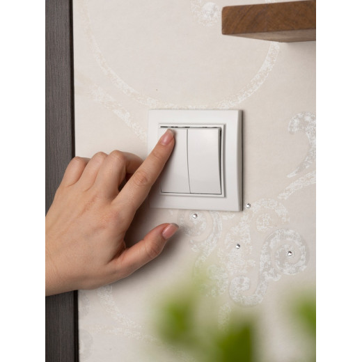 EKF Basic Минск Белый Выключатель 2-кл, 10А, СП