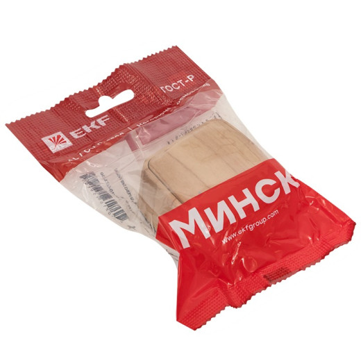 EKF Basic Минск Светлое дерево Выключатель 1-кл, 10А, ОП