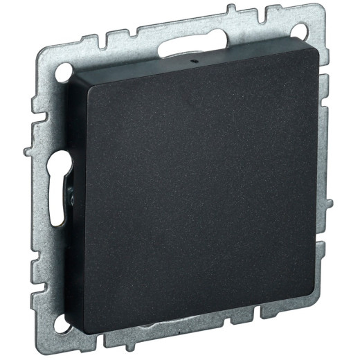 IEK BRITE BASE Черный Заглушка c суппортом МЗ10-БрЧ