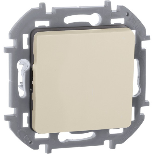 Legrand/Daccord INSPIRIA Слоновая кость Переключатель без фиксации (кнопка) с Н.О./Н.З. контактом 6 A - 250 В
