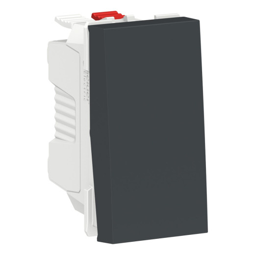 Schneider Electric Unica Modular Антрацит Выключатель 1-клавишный, кнопочный, сх. 1, 10A, 1 модуль