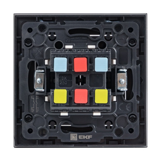 EKF PROxima Стокгольм Черный Выключатель проходной 2-кл, 10А