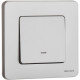 Legrand/Daccord INSPIRIA Алюминий Переключатель одноклавишный с подсветкой/индикацией 10 AX - 250 В