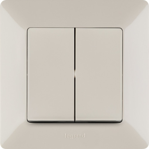 Legrand Valena LIFE DIY Сл.кость Переключатель 2-клавишный 10А 250В