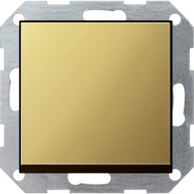 Gira S-55 Латунь Выключатель 1-клавишный с самовозвратом