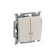 ABB BJB Basic 55 Беж Выключатель 2-клавишный с подсветкой