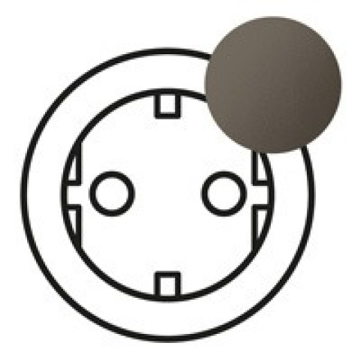 Legrand Celiane2 Графит Накладка розетки с/з, для винт и безвинт зажимов (мех. 67153, 67161)