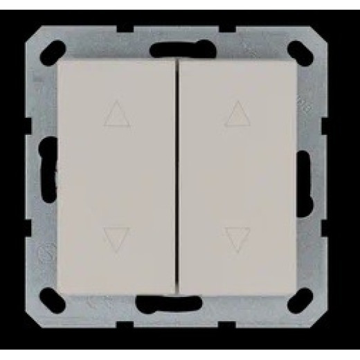 Jasmart G Тауп Выключатель 2-кл жалюзи 10A 250V~