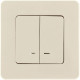 Legrand/Daccord INSPIRIA Слоновая кость Выключатель двухклавишный с подсветкой/индикацией 10 AX - 250 В