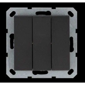 Jasmart G Антрацит Выключатель 3-кл 10A 250V~