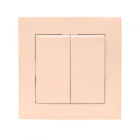 EKF PROxima Валенсия выключатель 2-кл. 10А кремовый