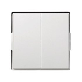 Simon 27 Scudo Белая Накладка на двухклавишный механизм