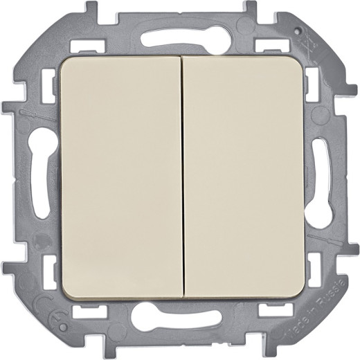 Legrand/Daccord INSPIRIA Слоновая кость Выключатель двухклавишный 10 AX - 250 В